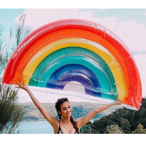 180cm Giant Rainbow Inflatable Pool Float